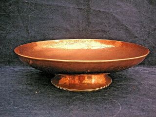 Antique Copper Arts And Crafts Large Bowl