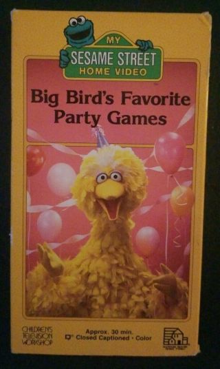 Sesame Street - Big Birds Favorite Party Games (VHS,  1988) RARE Good Cond. 2