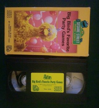 Sesame Street - Big Birds Favorite Party Games (VHS,  1988) RARE Good Cond. 3