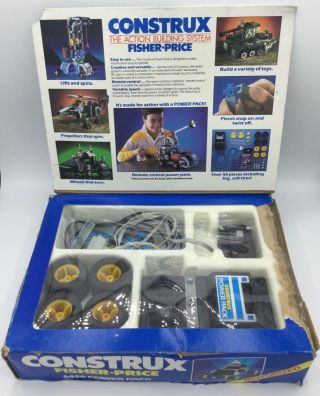Vintage Fisher Price Construx 6450 Power Pack Accessory Set - Nearly Complete