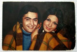 Bollywood Actors - Rishi Kapoor - Parveen Babi - Rare Post Card Postcard