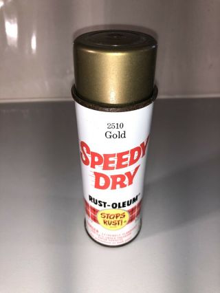 Vintage Rustoleum Spray Paint Can Speedy Dry 2510 Gold 1972 Rare 6.  5oz Krylon
