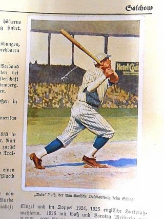 1932 Babe Ruth Ex,  Sanella Handbuch Des Sports Rare Baseball Card Complete Set 5