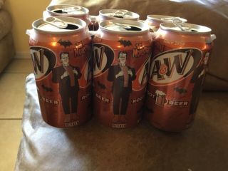 Herman Munster A&w Root Beer Pop Or Soda Cans And Rare 6 Pack Cans