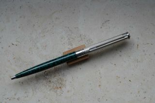 Vintage And Rare Montblanc Noblesse Green Marbled Ballpoint Pen - Perfect