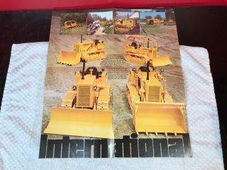 Rare 1970s International Harvester 125c Td - 8c Crawler Tractor Brochure Poster