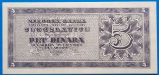 Yugoslavia; 5 Dinara 1950,  Unissued,  Unc,  Rare