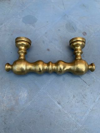 Large Vintage Solid Brass Door Pull Handle 2