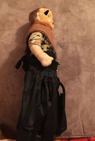 Antique doll c1860 - 1900 lady Vintage closed mouth doll old dress 3