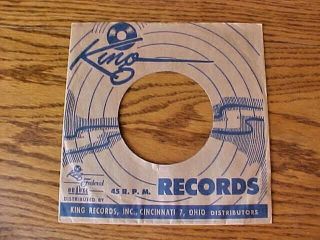 Vintage 45rpm Company Record Sleeve Only - King Tan/blue - Rare