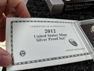 RARE 2012 US SILVER PROOF SET COMPLETE - 475 3