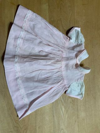 Vintage Pink W/ White Sleeves/collar Doll Dress