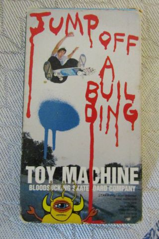 Toy Machine - Jump Off A Building Vhs - Skateboarding Video - Rare Bam Margera