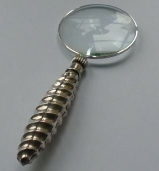 Jones&crompton Hm Silver Handle Magnifying Glass B/ham 1901 Victorian