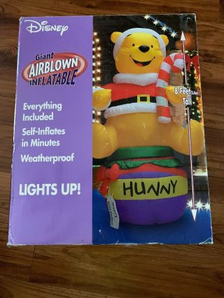 Gemmy Christmas Disney 2003 Winnie The Pooh Lighted Airblown Inflatable Rare 2