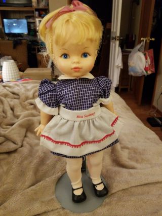 Vintage Horsman 1970 Miss Sunbeam Doll in with stand 2