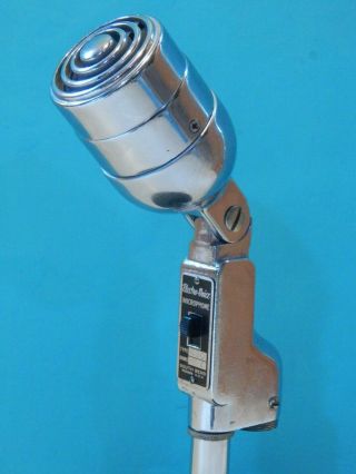 Vintage Rare 1940s Electro Voice 630 Microphone South Bend And Stand Antique Old