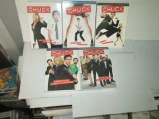 Chuck - The Complete Season 1 2 3 4 & 5 Rare (23 Disc) Dvd Set Zachary Levi