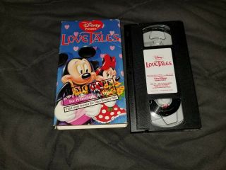 Disney Love Tales (prev.  Viewed Vhs,  1995) Rare Htf Mickey N Minnie Mouse Demo