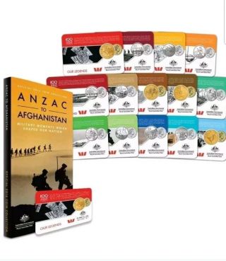2016 Anzac To Afghanistan 100 Years 14 Coins In Album.  Rare Set.  Hurry Few Left.