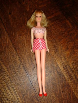 Vintage Barbie Sl Blonde Francie Doll W/orig.  Swimsuit