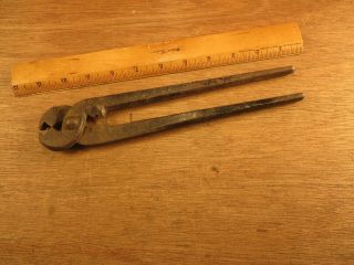 Antique Vintage Heavy Duty Tire Chain / Specialty Pliers - Old Hand Tools - Vgc
