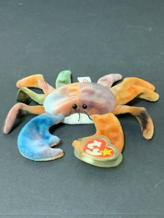 Collectible Ty Beanie Baby Claude The Crab 1996 Retired Rare