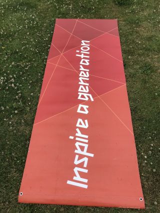 Rare London Paralympic Olympics 2012 Flag Sign Banner Memorabilia Red Orange