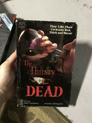 The Thirsty Dead Horror Sov Slasher Rare Oop Vhs Big Box Slip
