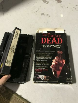 THE THIRSTY DEAD HORROR SOV SLASHER RARE OOP VHS BIG BOX SLIP 2