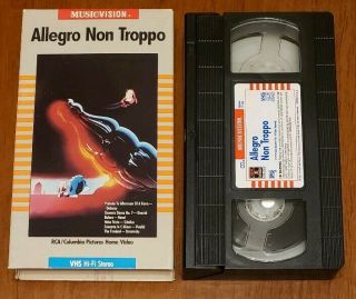 Allegro Non Troppo Vhs Rare Htf Oop Animation Sci Fi Music Vision Vg Play