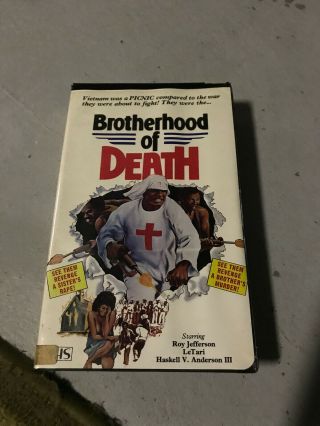 Brotherhood Of Death Rare Oop Vhs Big Box Slip