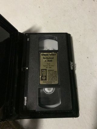 BROTHERHOOD OF DEATH RARE OOP VHS BIG BOX SLIP 2