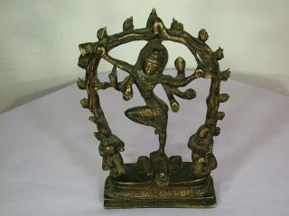 Antique Bronze Indian Hindu Temple Shiva Lord Of Dance Statue