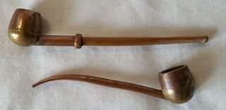Antique Copper & Brass Opium Pipes
