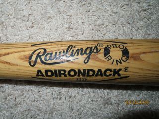 METS Rawlings Adirondack Pro Big Stick 302F 33” Wood Baseball Bat RARE Milk Duds 3