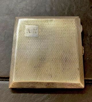 Lovely Art Deco Silver Cigarette/card Case Birmingham 1927.  97 Grams.  Not Scrap