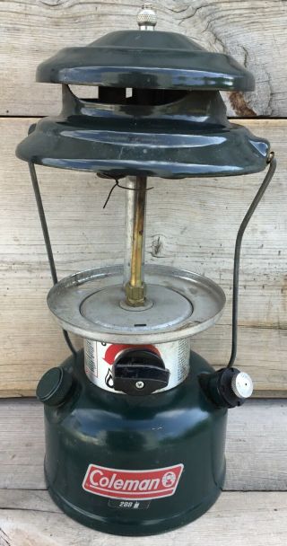 Green Coleman Gas Camping Lantern Model 288a 12 - 97 Missing Globe