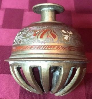 Antique Brass Claw Bell From India
