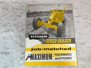 Rare 1950s Pettibone Speed Grader 7 Page Tractor Dealer Brochure