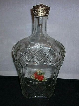 Vintage Antique Jos.  E.  Seagram & Sons Crown Royal Bottle Looks Great 10 1/2 " Tall