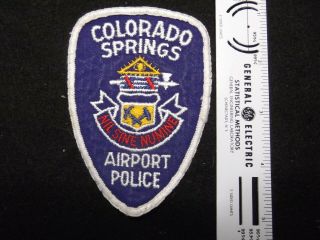 Colorado Springs Airport Police Patch Vintage Defunct 1980s Cheescloth Rare Htf