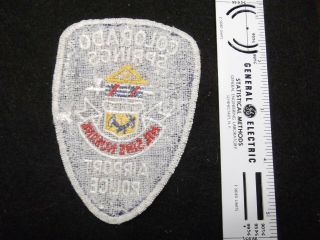 Colorado Springs Airport Police patch vintage defunct 1980s cheescloth rare HTF 2