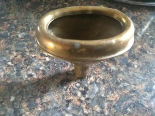 Antique Brass Funnel W/ Filter Sreen Oval Wine Oil Automotive Art Deco Cookware