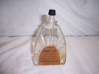 Shure Lite Lighter Fuel Fluid Bottle Tin Can Rare Ww2 1940 