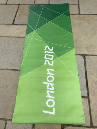 Rare London Paralympic Olympics 2012 Flag Sign Banner Memorabilia Green 2012
