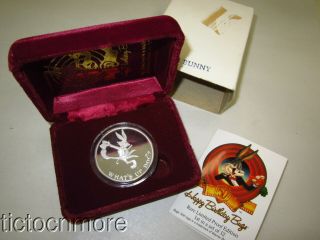 1990 Happy Birthday Bugs Bunny Rare Limited Proof Edition 1oz.  999 Silver Coin