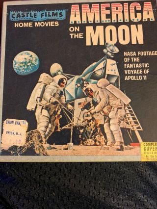 Rare - Castle Films America On The Moon 8 Mm 8 B&w,  Apollo 11 Voyage