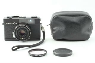 Top In Case Konica C35 35mm Rangefinder Film Camera Rare Black From Japan