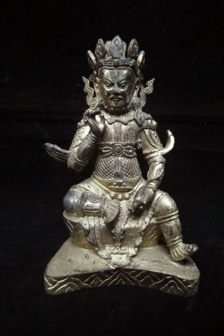 Rare Fine Old Chinese Tibetan Gilt Bronze Buddha Seated Statue